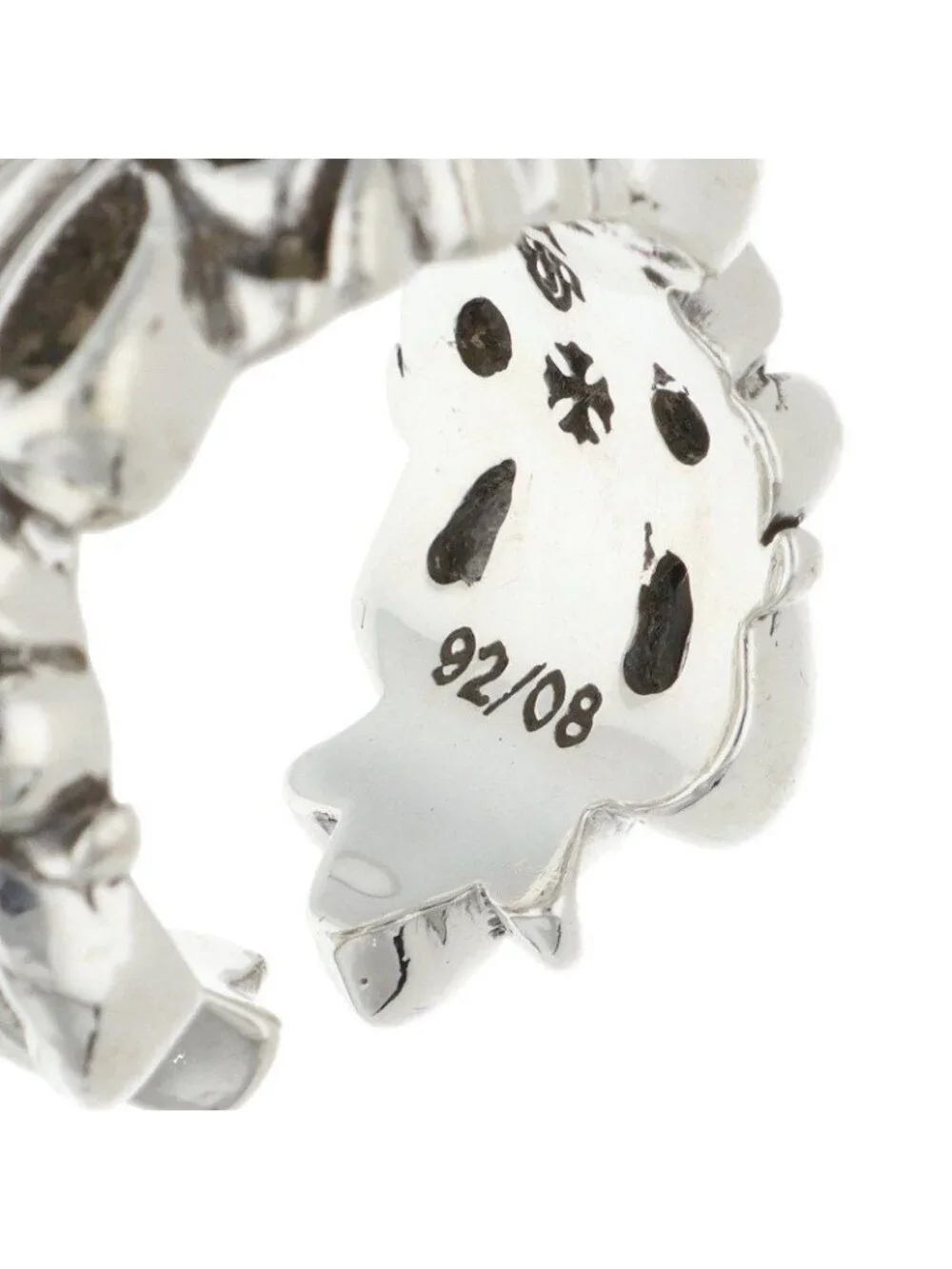 Chrome Hearts Dbl Flrl Double Floral Cross Silver Ring